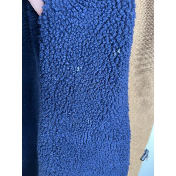 LL Bean Canvas Sherpa Lined Pockets Brown Coat Jacket Size Small Men’s Regular - Picture 14 of 14